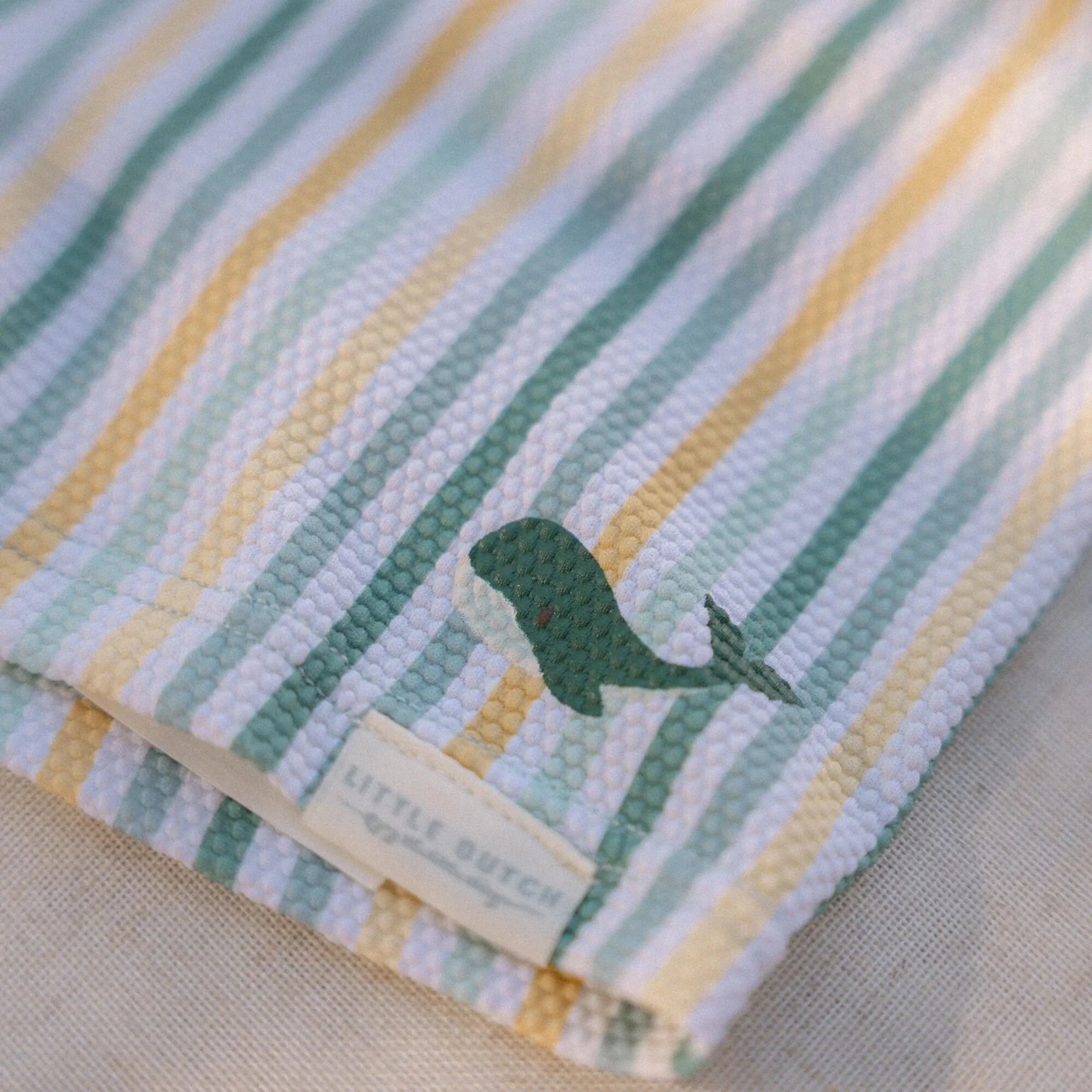 Little Dutch Whale Stripe Swim Shorts