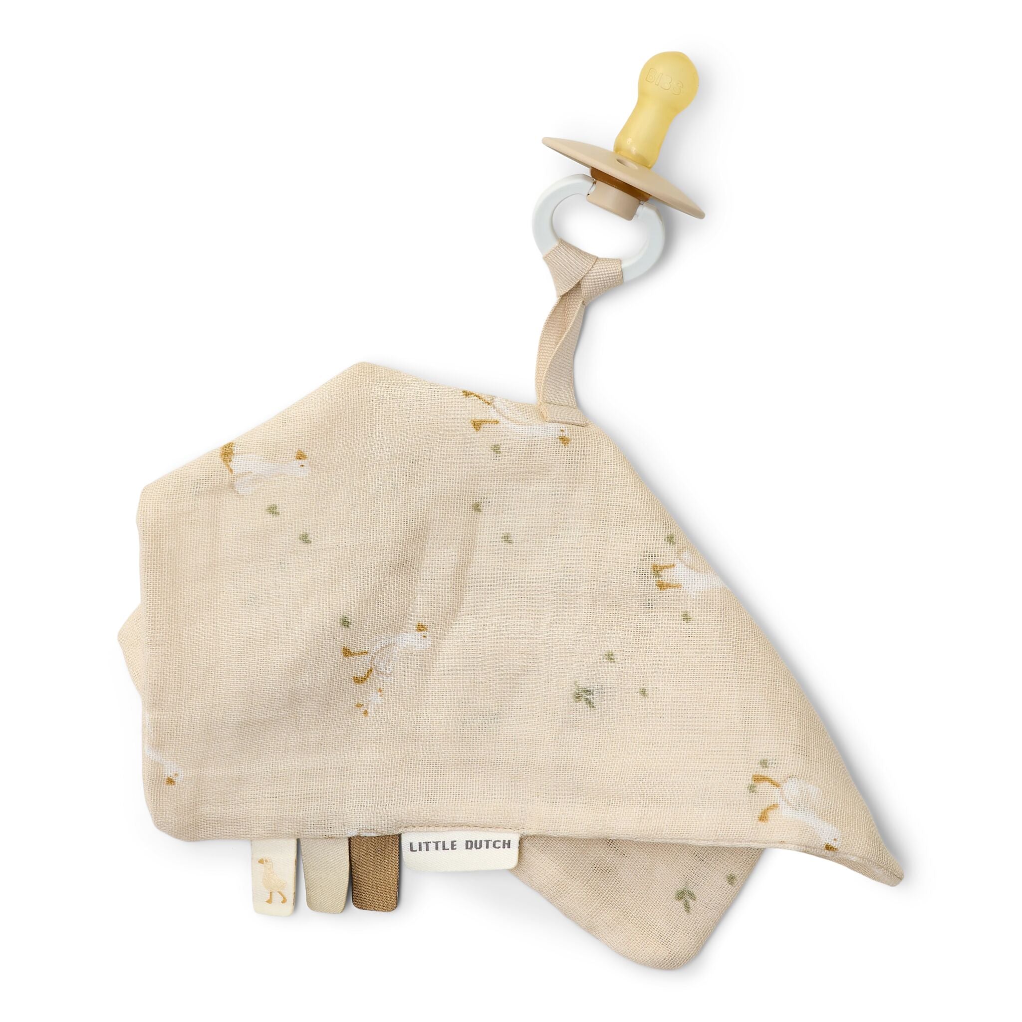 Pacifier Holder – Beige – Newborn Naturals – Little Goose