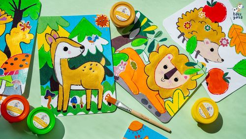 Anti-Spill Painting Haku Yoka Animals - 10 Cards