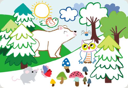 Anti-Spill Painting Haku Yoka Animals - 10 Cards
