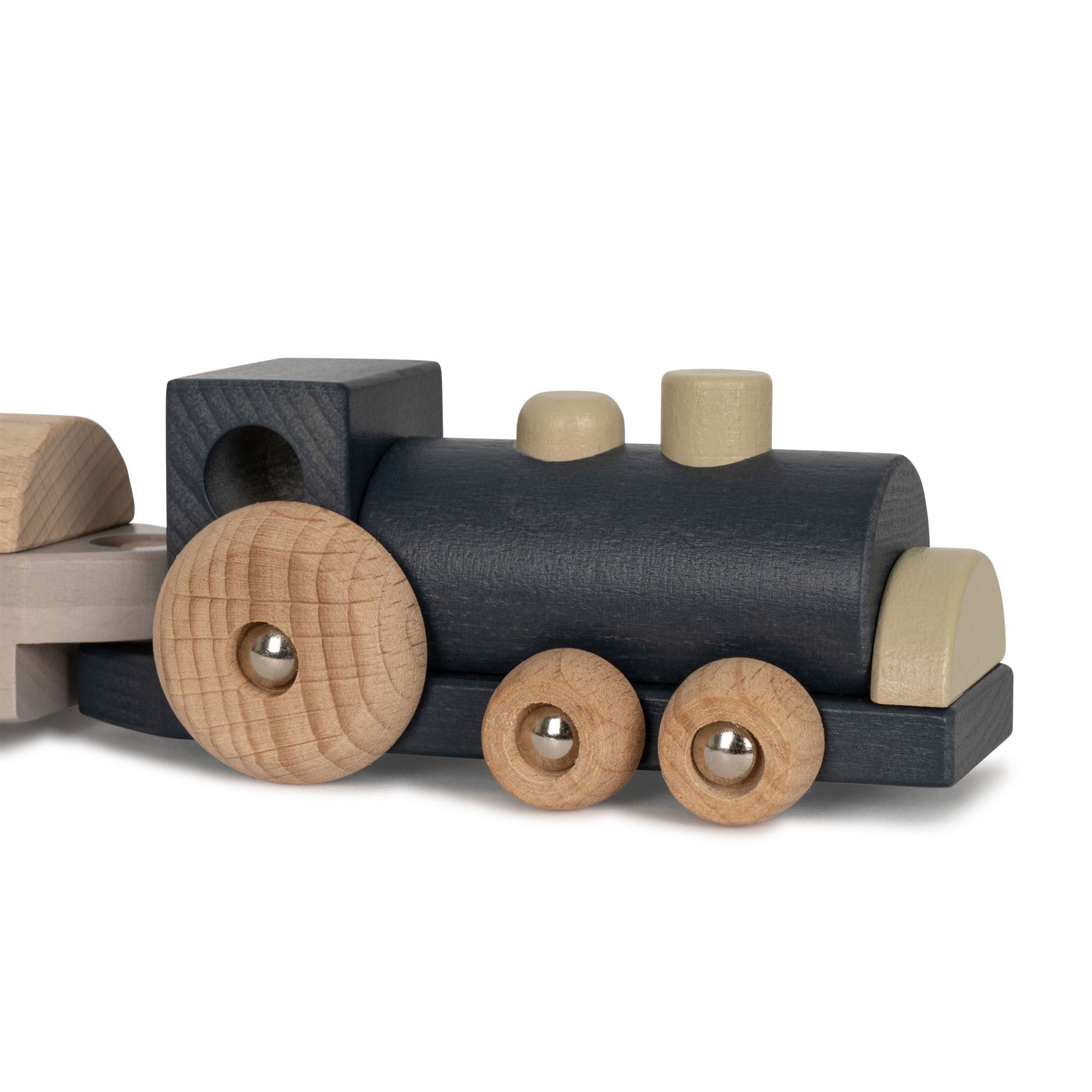 Tren de madera azul