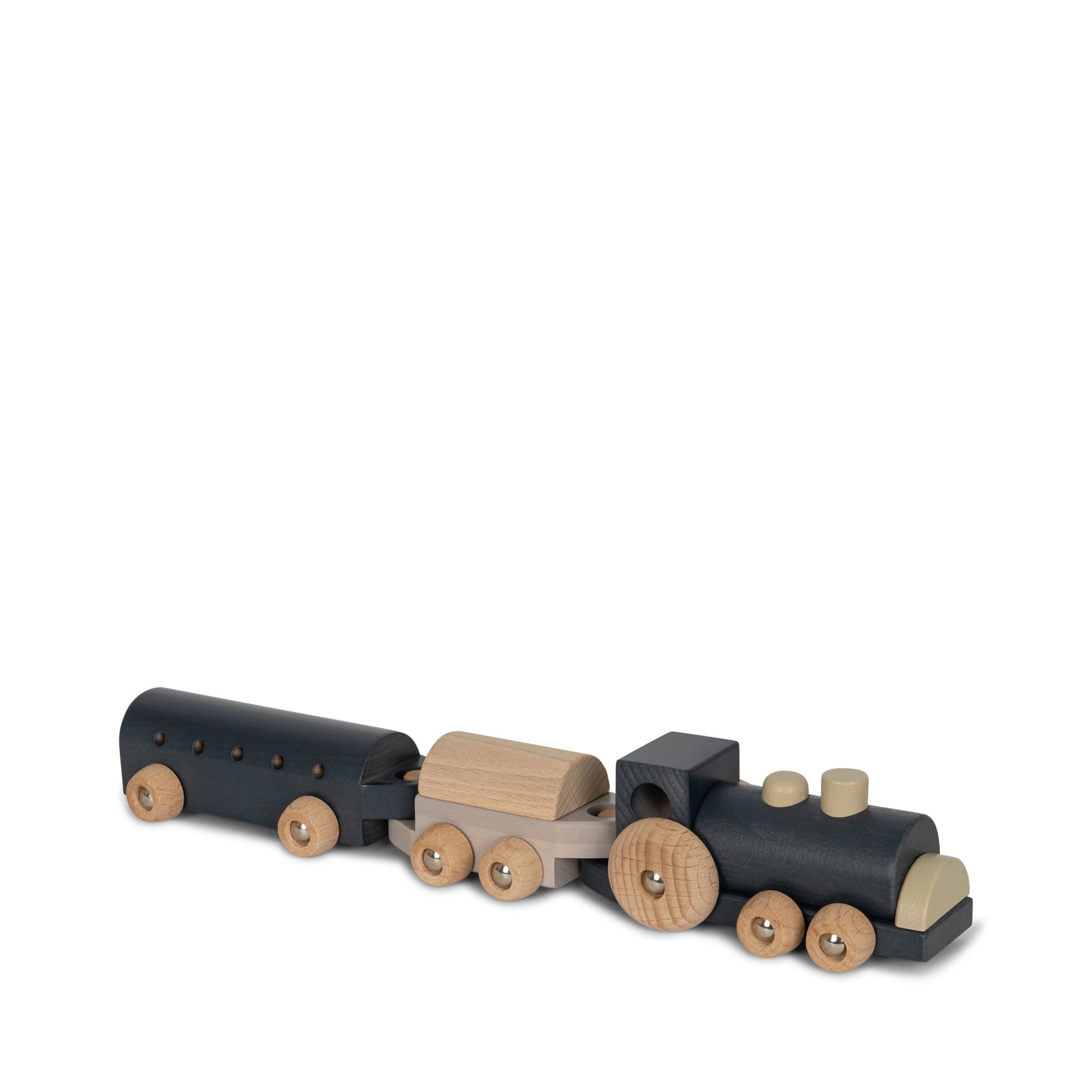 Tren de madera azul