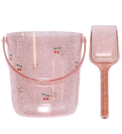 Cubo de playa con purpurina