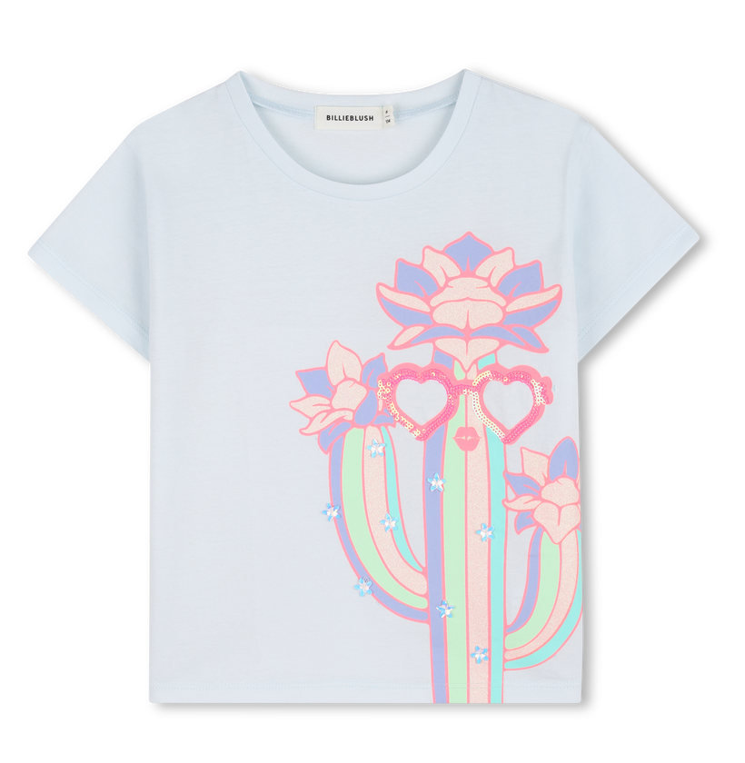 Billieblush Glitter Sequin Short Sleeve T-Shirt