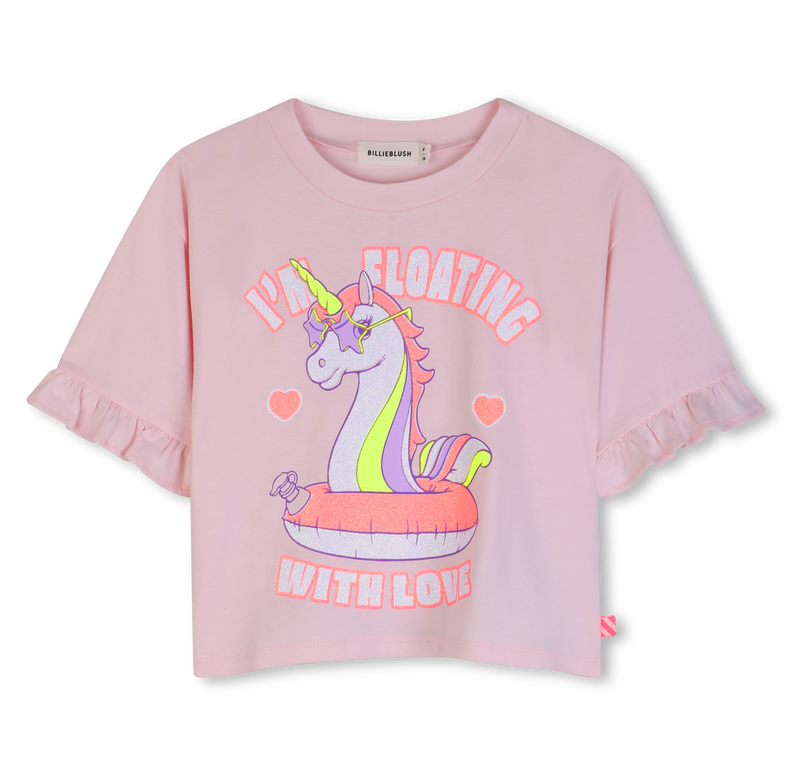 Short Sleeve Ruffled T-shirt - Billieblush