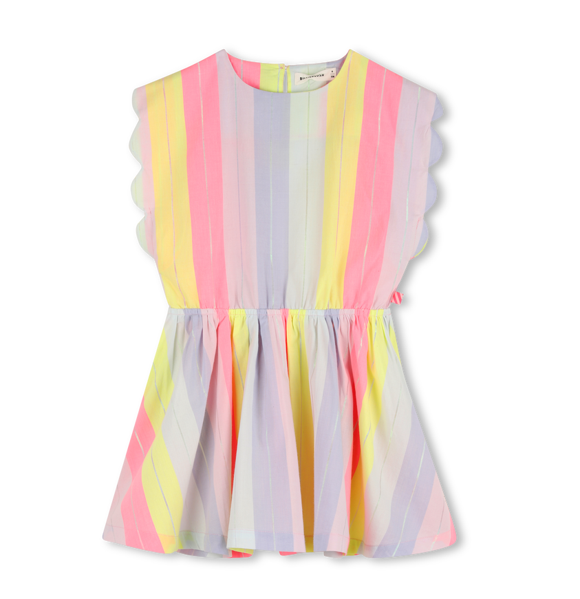 Vestido de manga corta de rayas - Billieblush