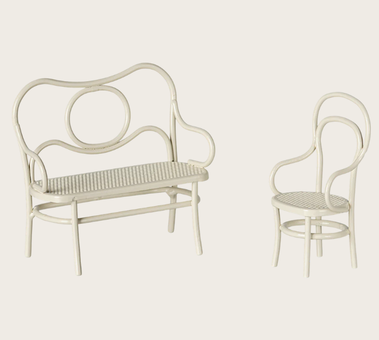 Conjunto de café, Pequeno - Branco creme