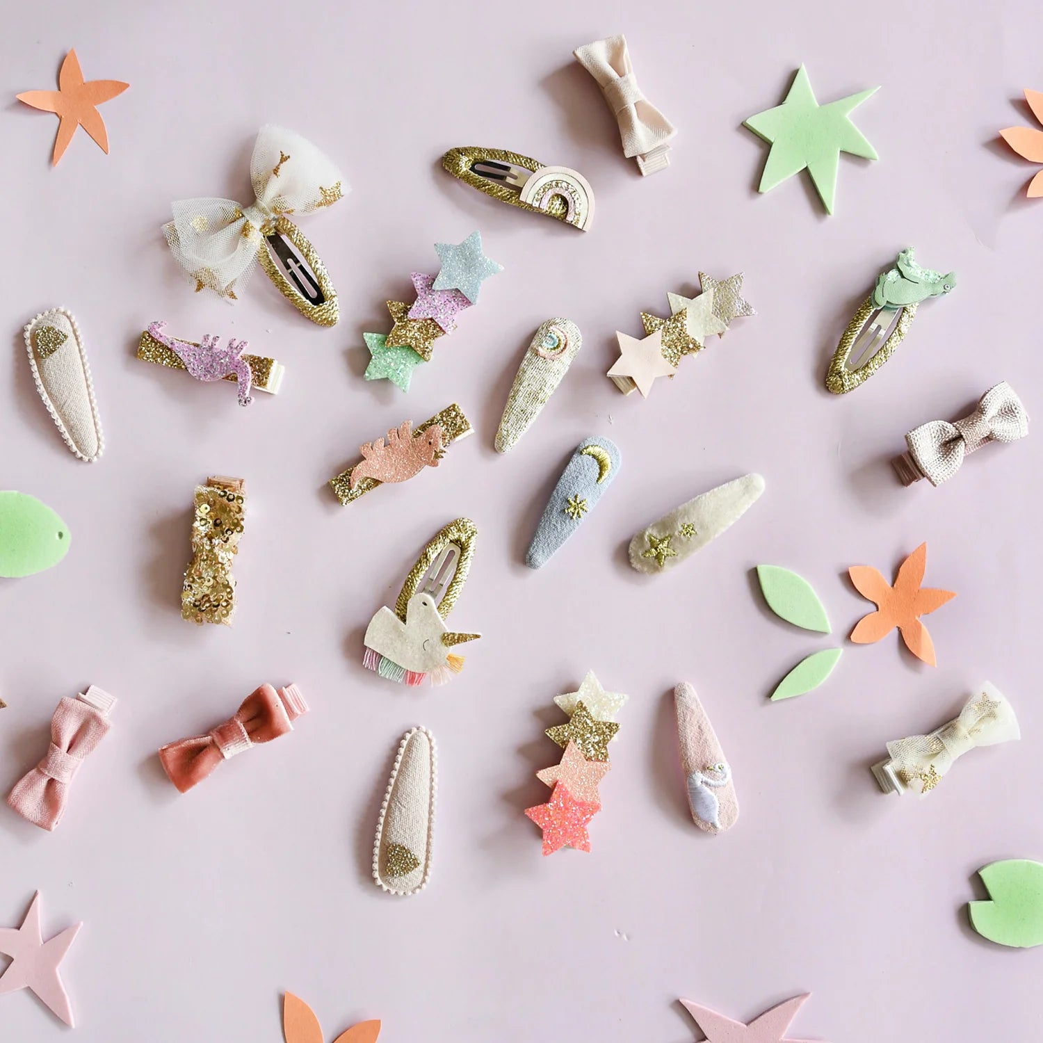 Ganchos de unicornio arcoíris
