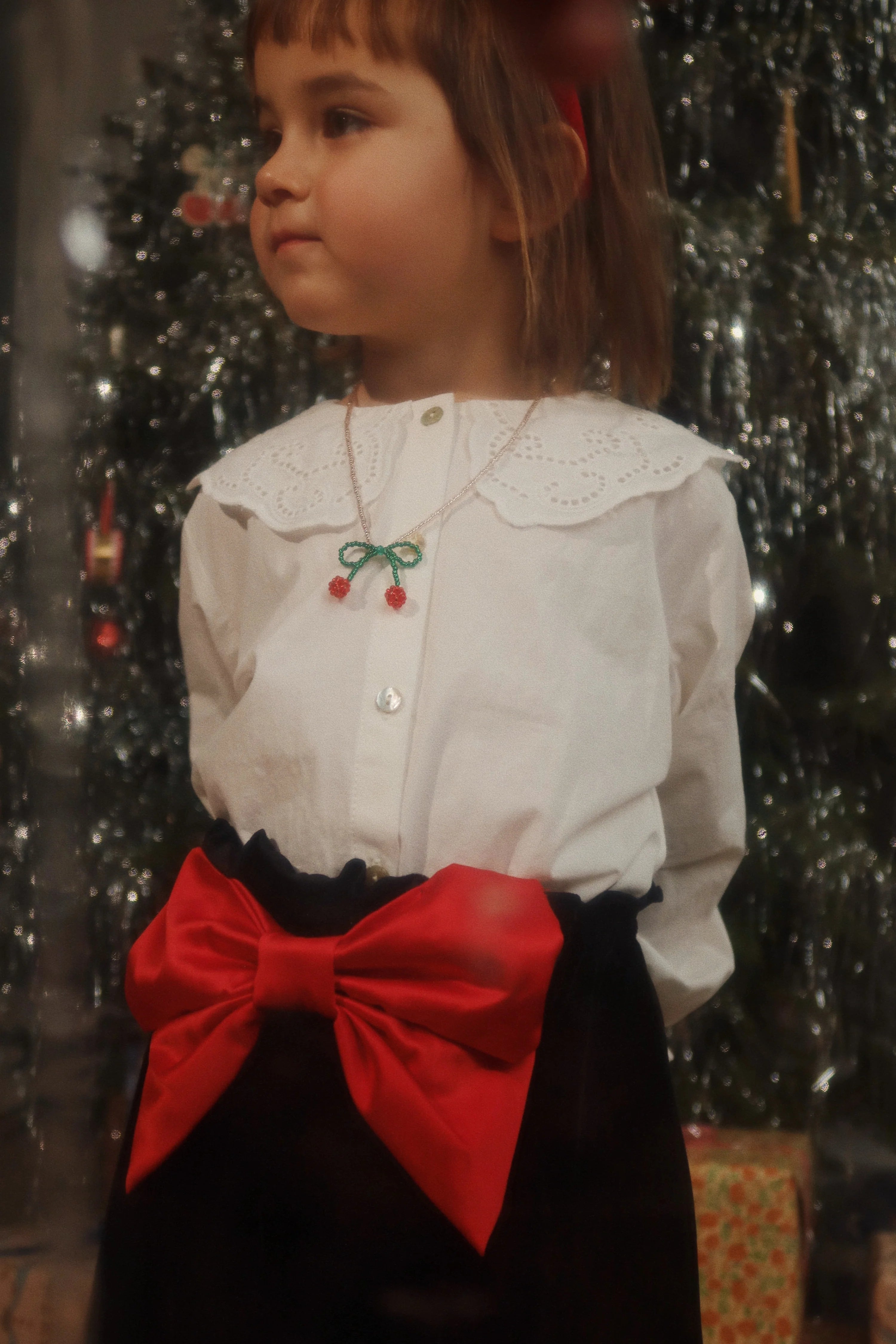 Conjunto Colar e Pulseira - Cherry Bow