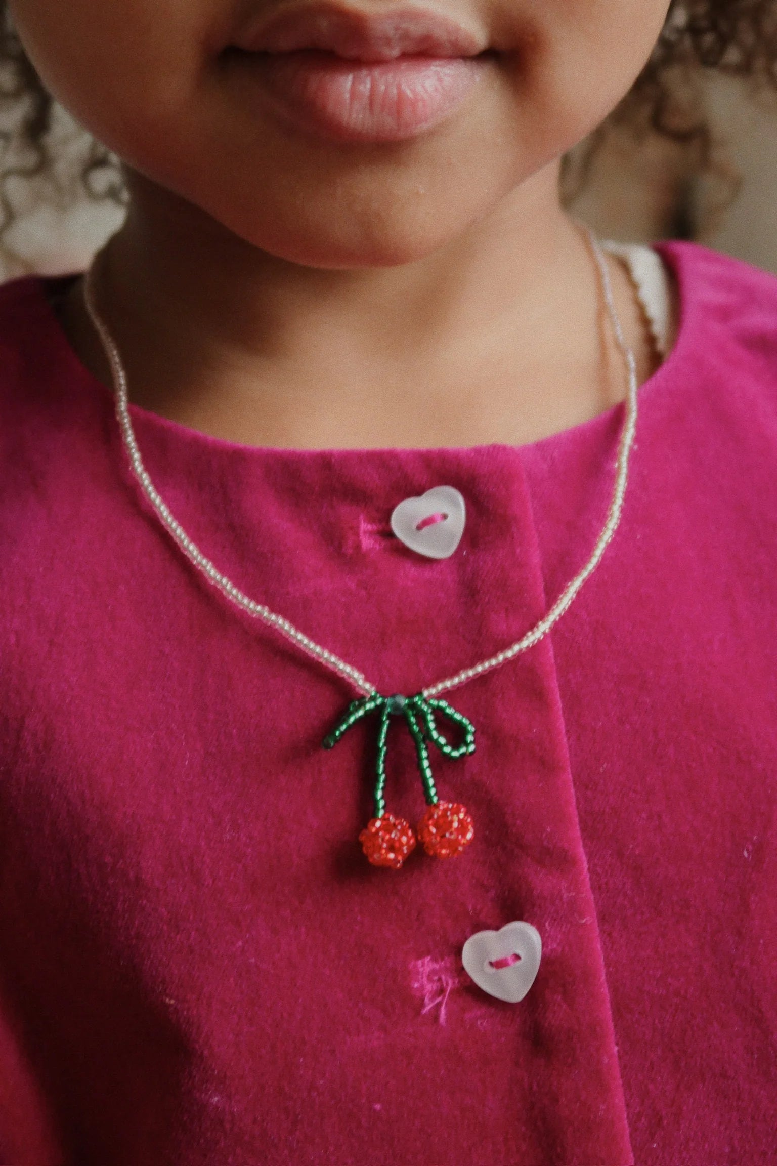 Conjunto Colar e Pulseira - Cherry Bow