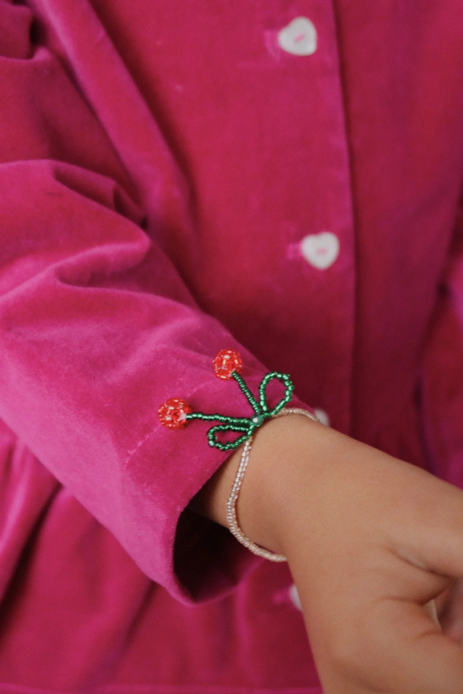 Conjunto Colar e Pulseira - Cherry Bow
