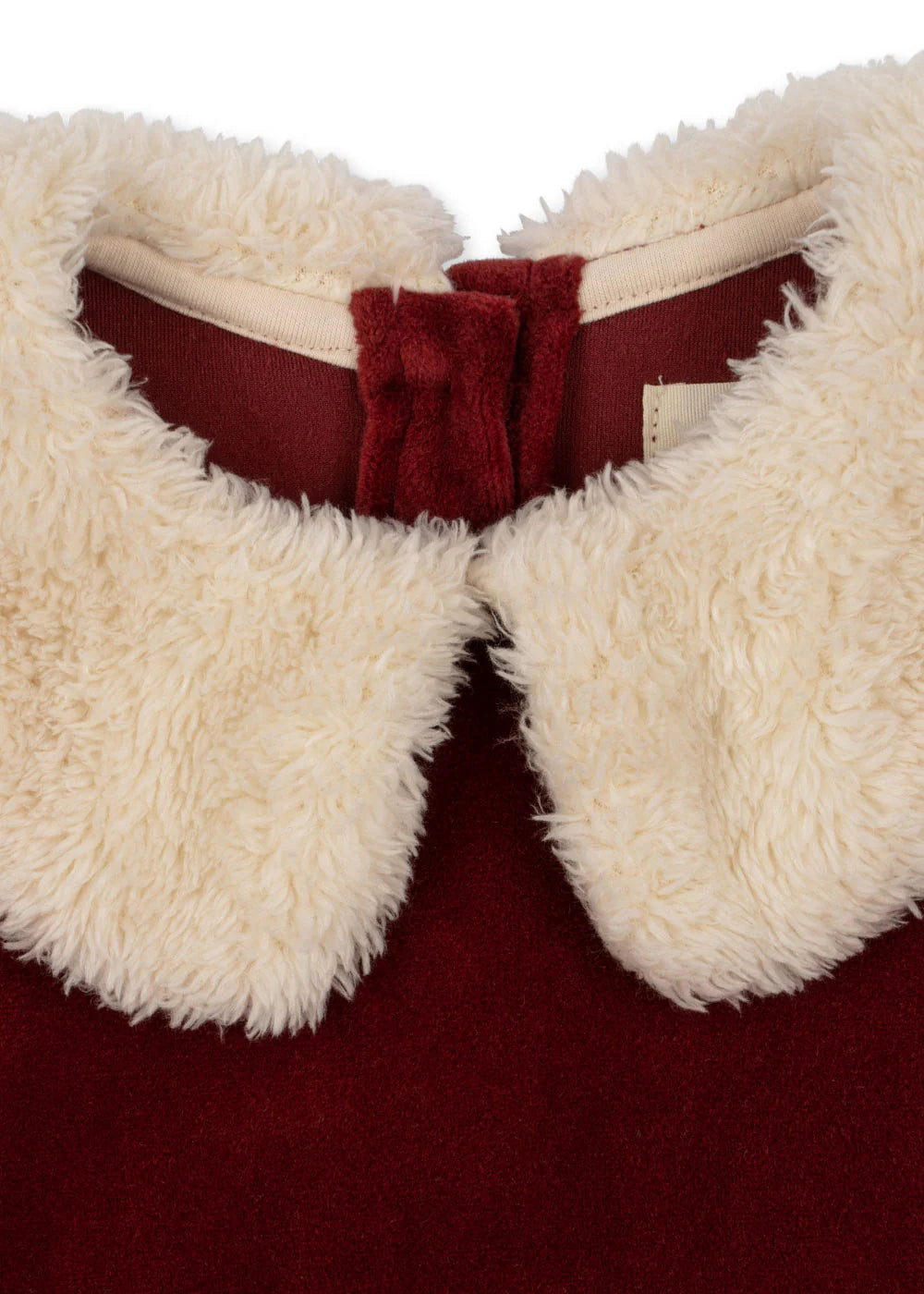 Vestido Clássico de Natal — Veludo Vermelho | Konges Sløjd