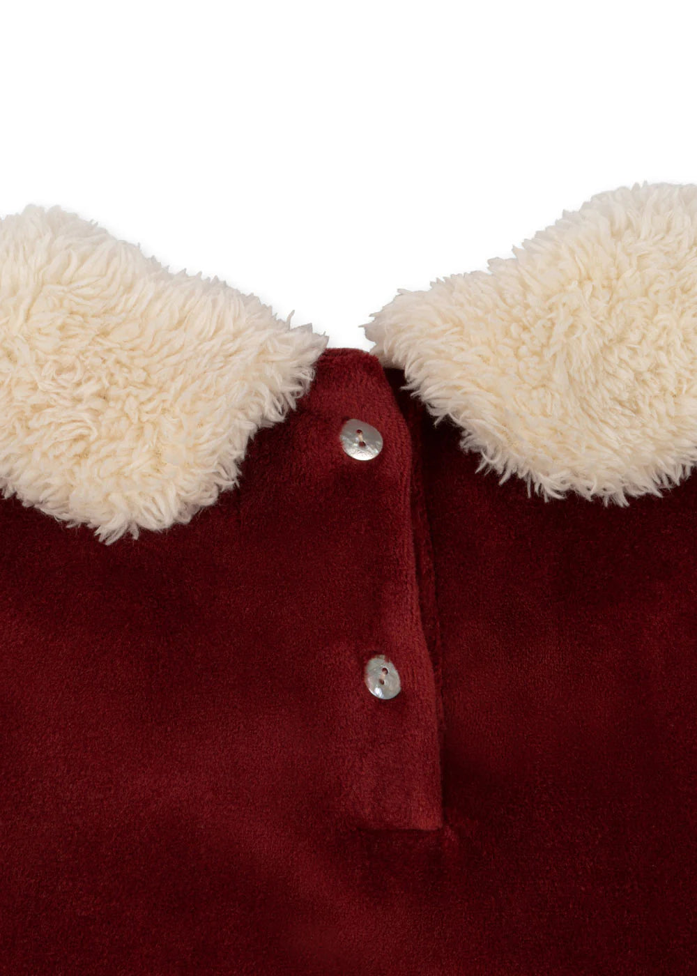 Vestido Clássico de Natal — Veludo Vermelho | Konges Sløjd