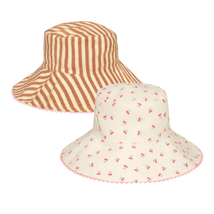 Sombrero reversible cerezas
