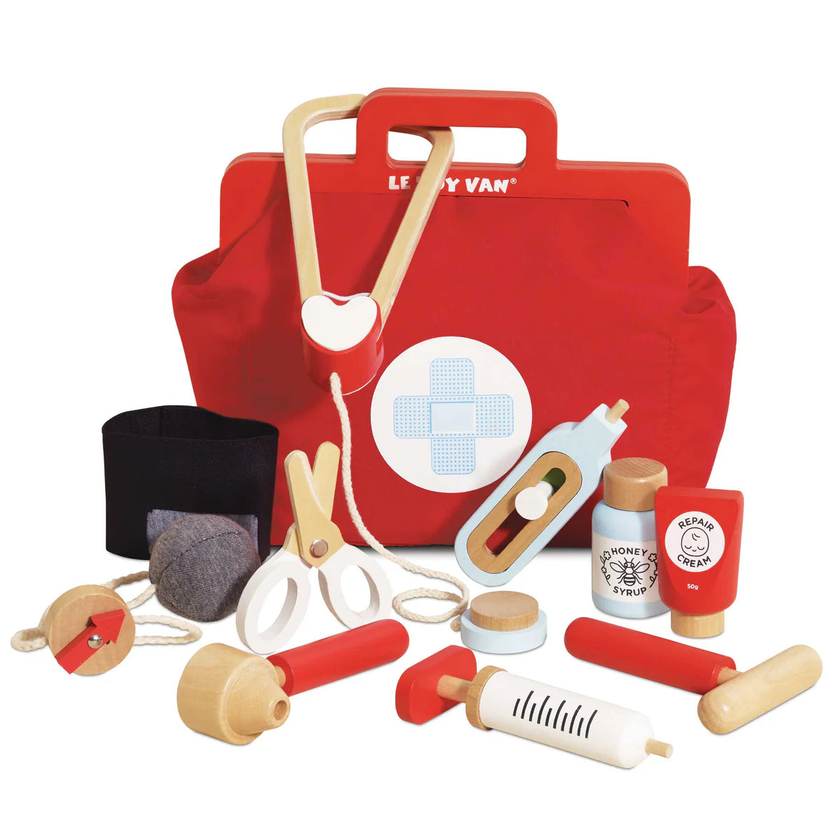 Vintage Wooden Medical Kit – Pretend Play Game