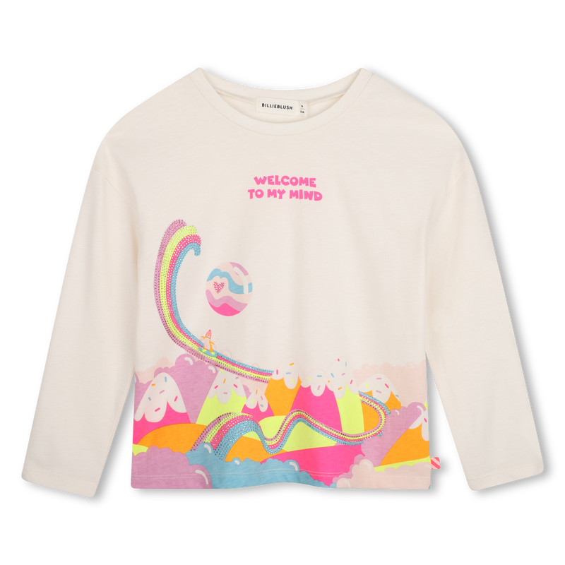 T-shirt de Manga Comprida com Tachas Brilhantes BILLIEBLUSH