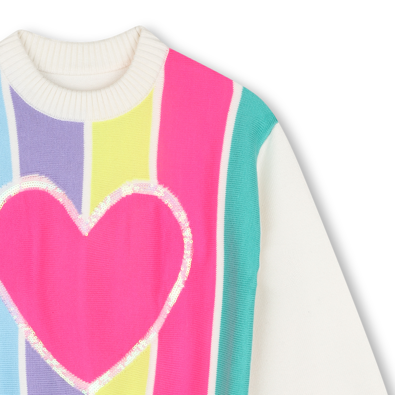 Camisola de Malha às Riscas com Corações BILLIEBLUSH
