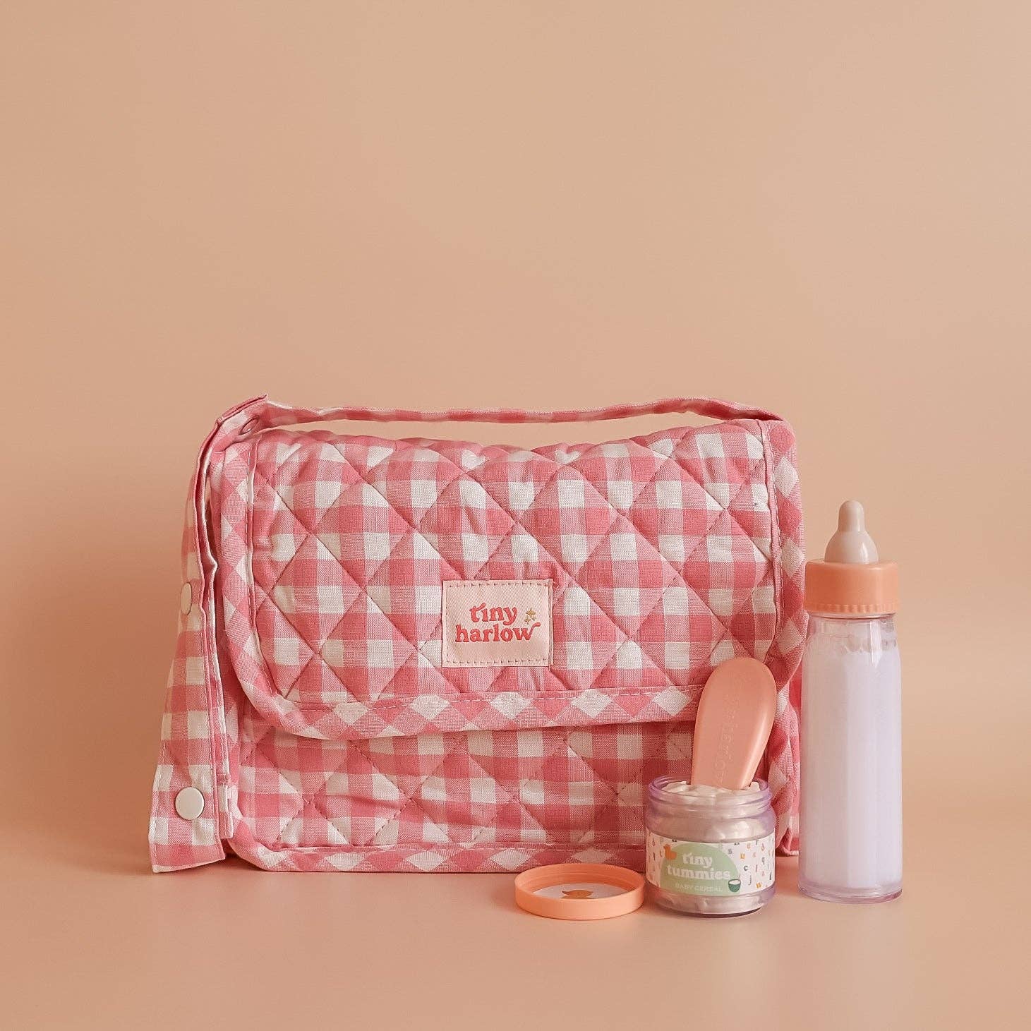 Conjunto Tiny Nurturers - Xadrez rosa