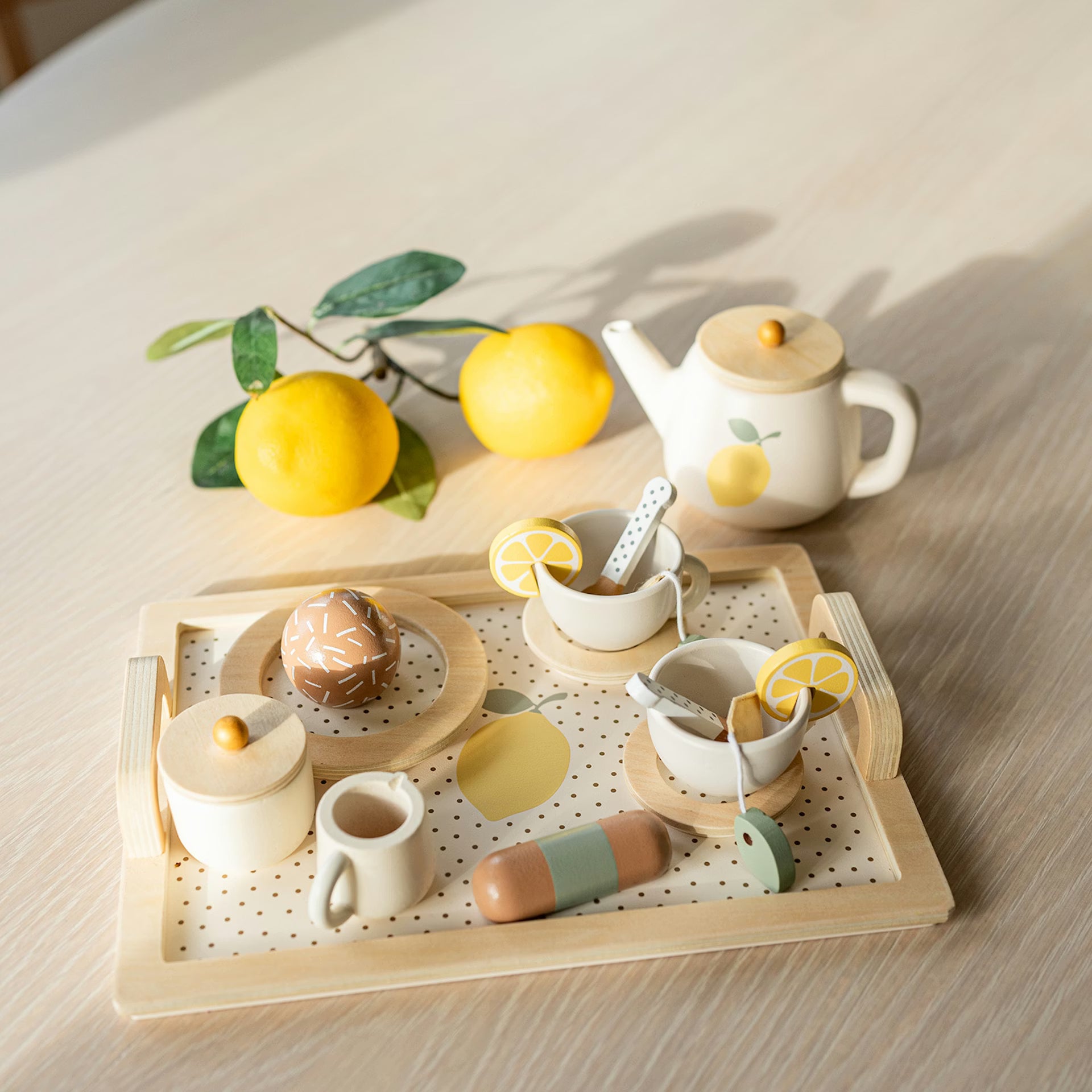 Conjunto de Chá de Madeira – Afternoon Tea Lemon | Jabadabado