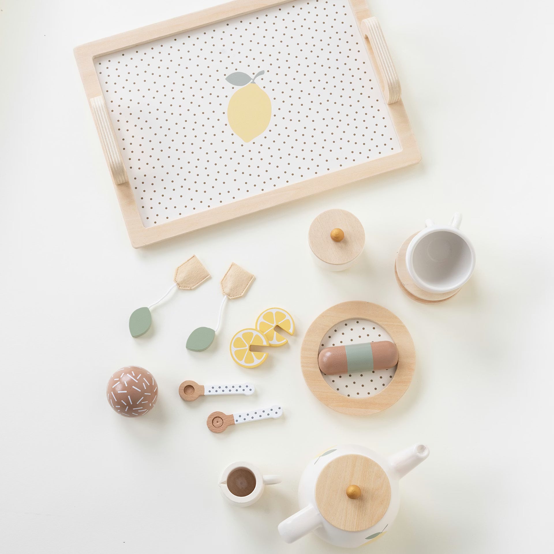 Conjunto de Chá de Madeira – Afternoon Tea Lemon | Jabadabado