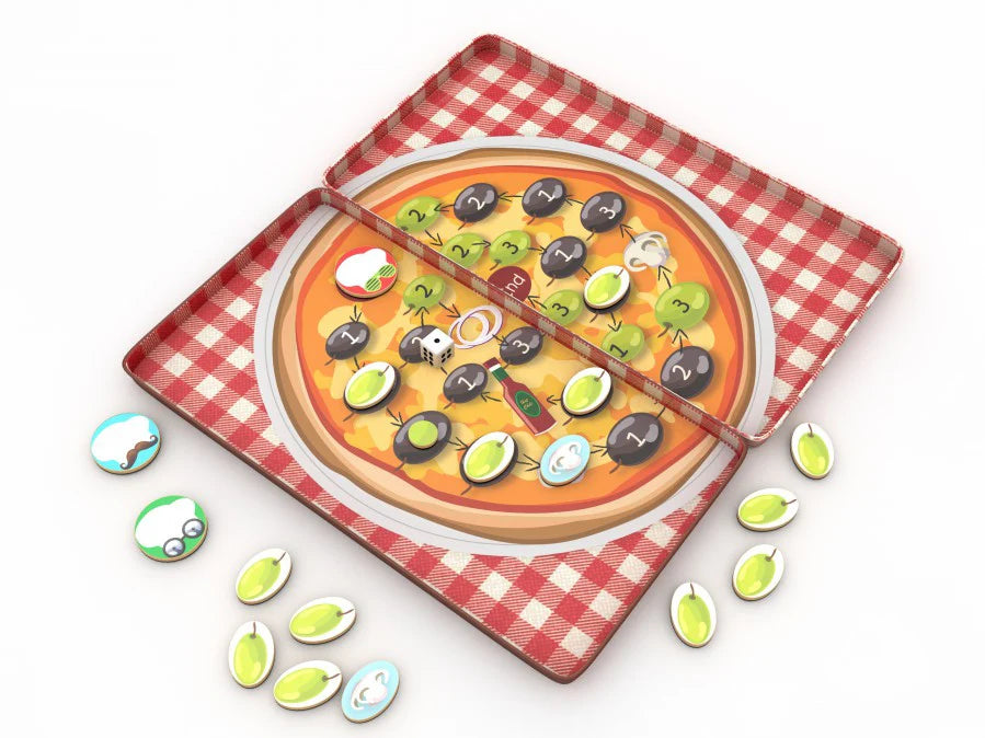 Jogos magnéticos - Corrida na pizza