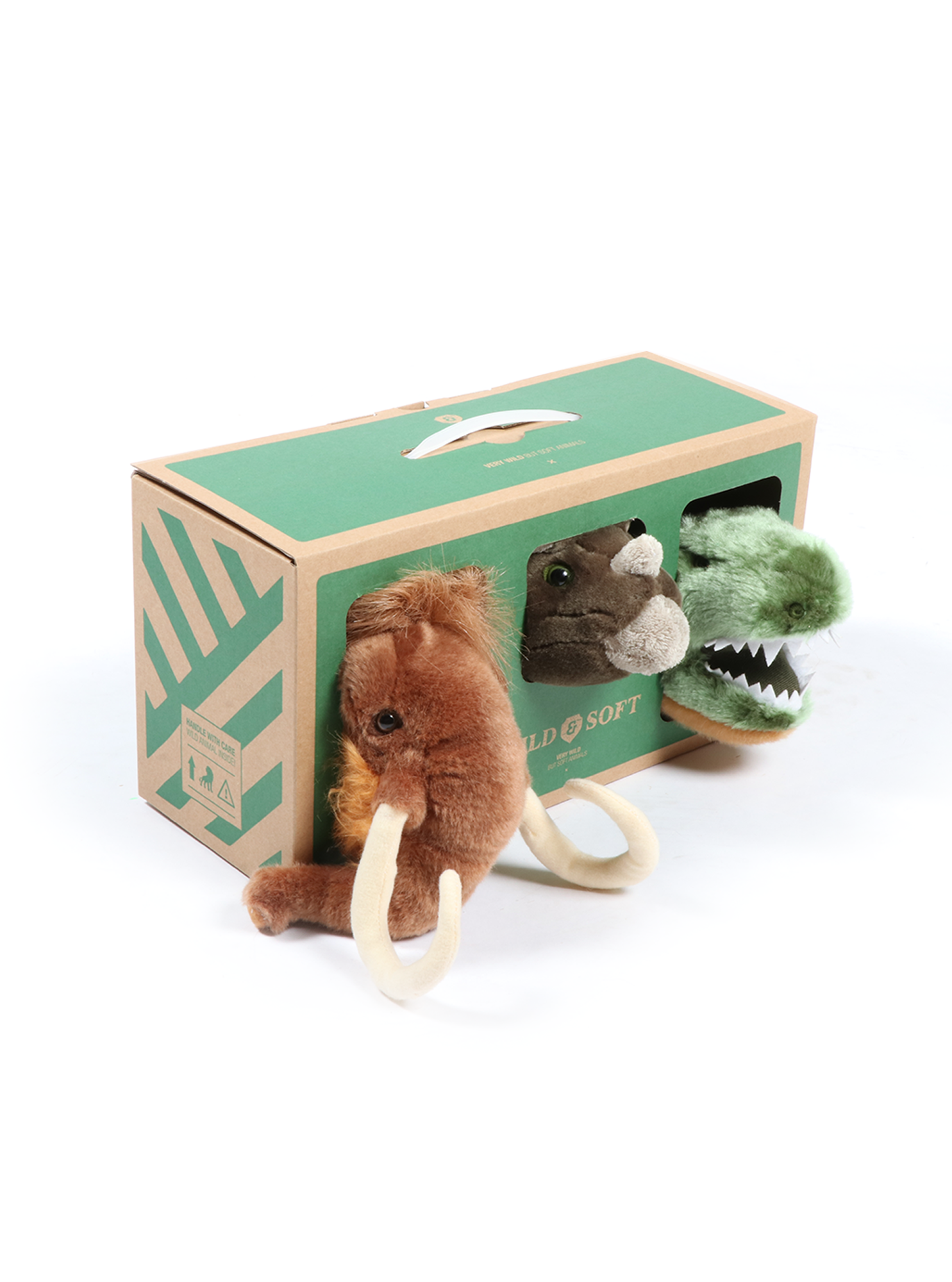 Caja con 3 mini cabezales de pared - Prehistoria
