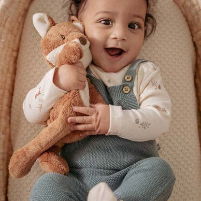 Forest Friends blue knitted dungarees