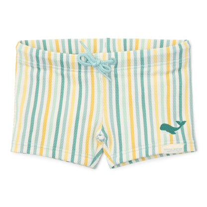 Little Dutch Whale Stripe Swim Shorts 