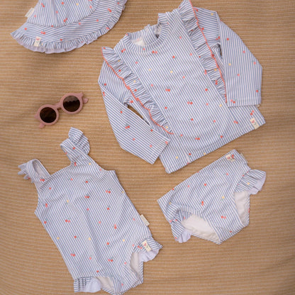 Cueca de banho - Azul - Sunny Flowers