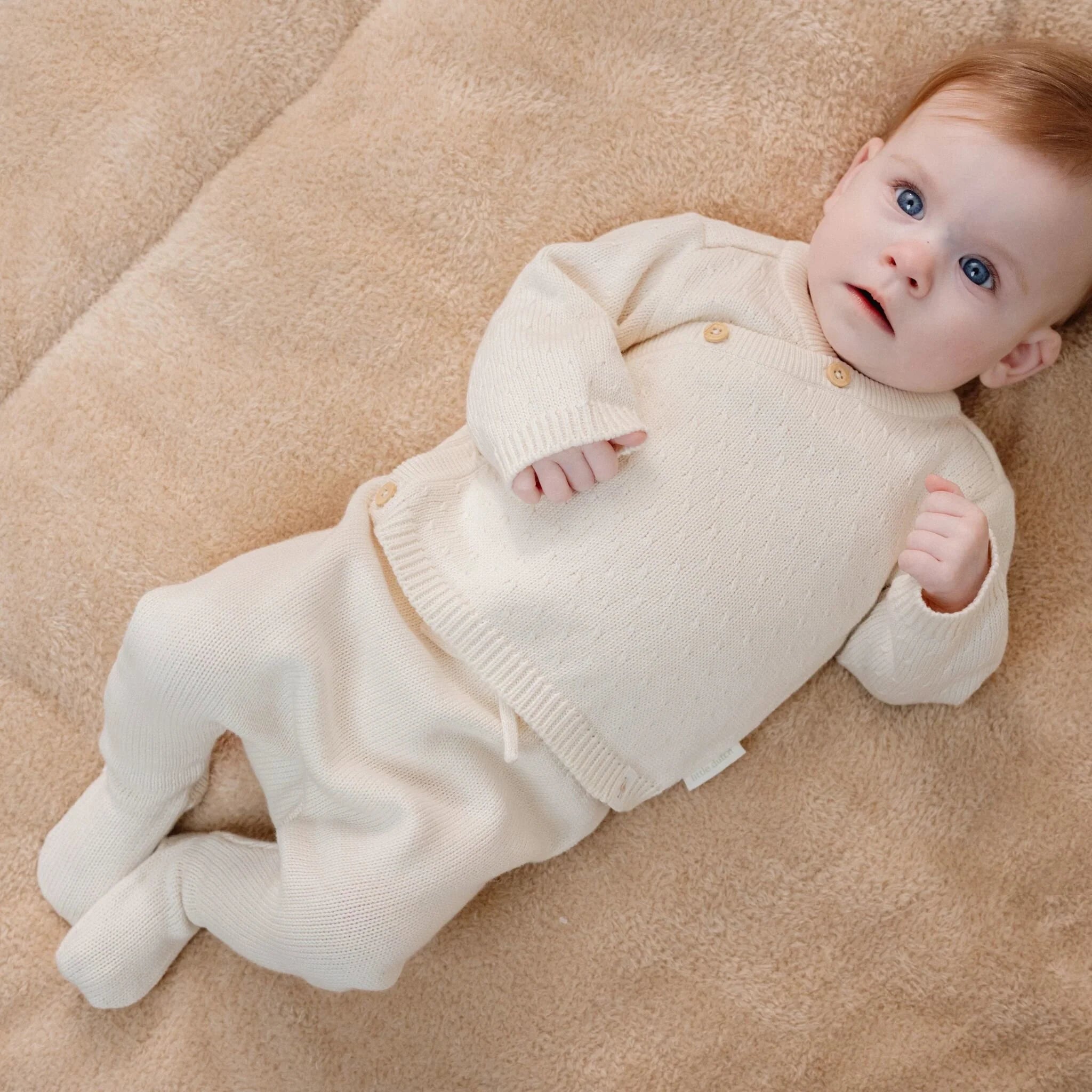 Little Dutch – Calças de Malha com Pé – Newborn Naturals