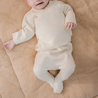 Little Dutch – Calças de Malha com Pé – Newborn Naturals