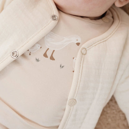 Little Dutch – Casaco Reversível Bege Little Goose – Newborn Naturals