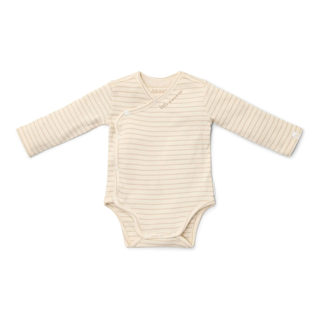 Little Dutch – Body Cruzado Manga Comprida Bege Newborn Naturals