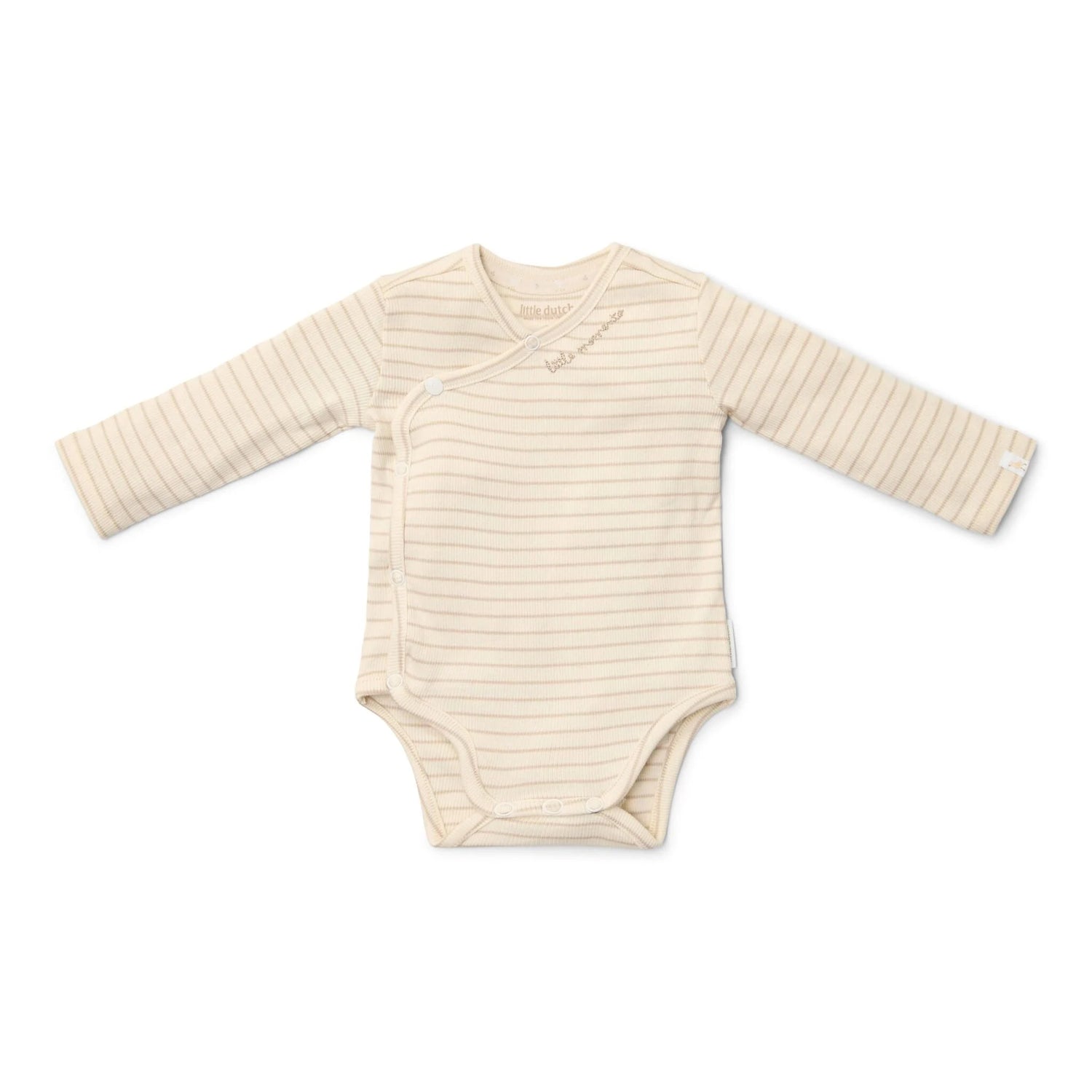 Little Dutch – Body Cruzado Manga Comprida Bege Newborn Naturals
