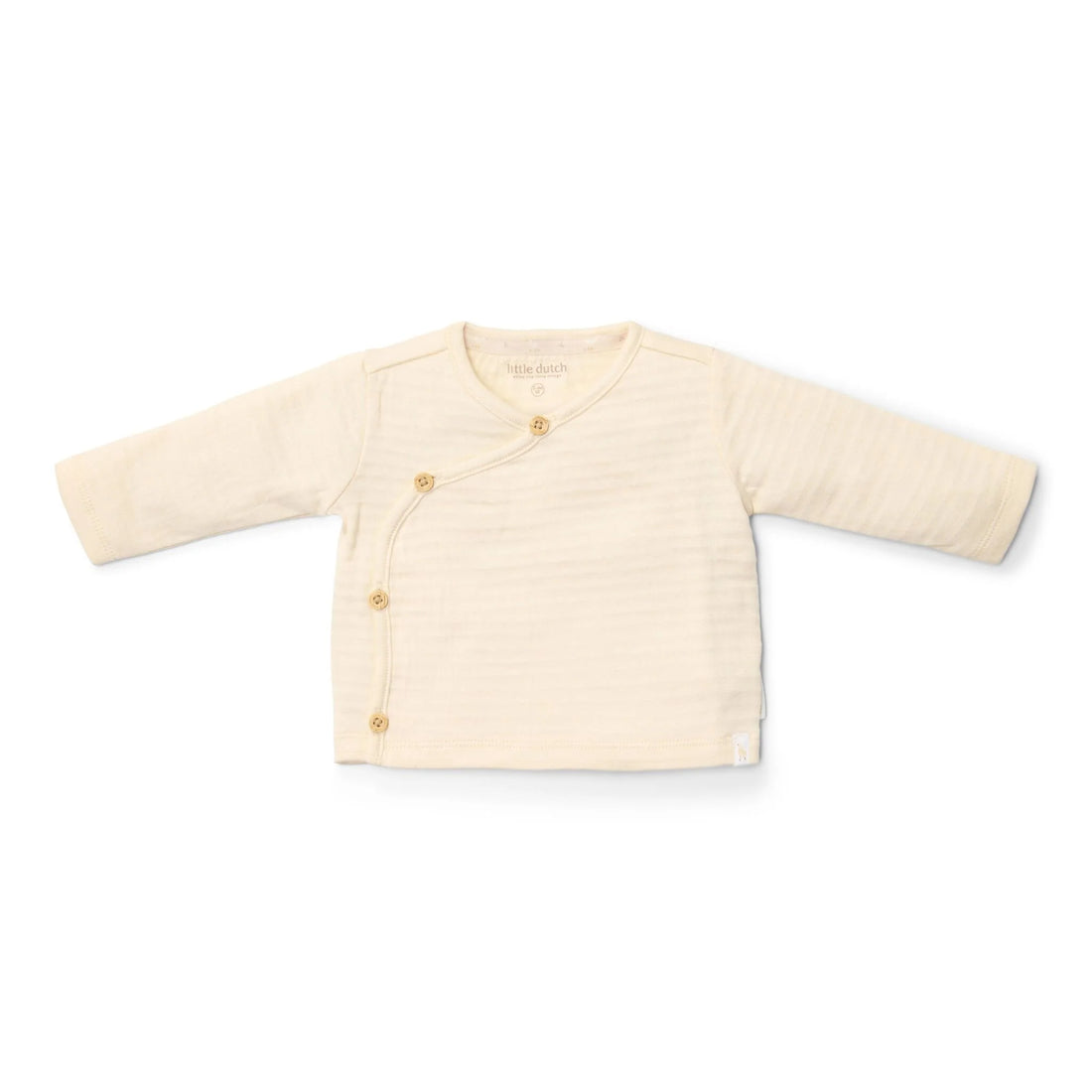 Little Dutch – T-Shirt Cruzada de Manga Comprida Bege Newborn Naturals
