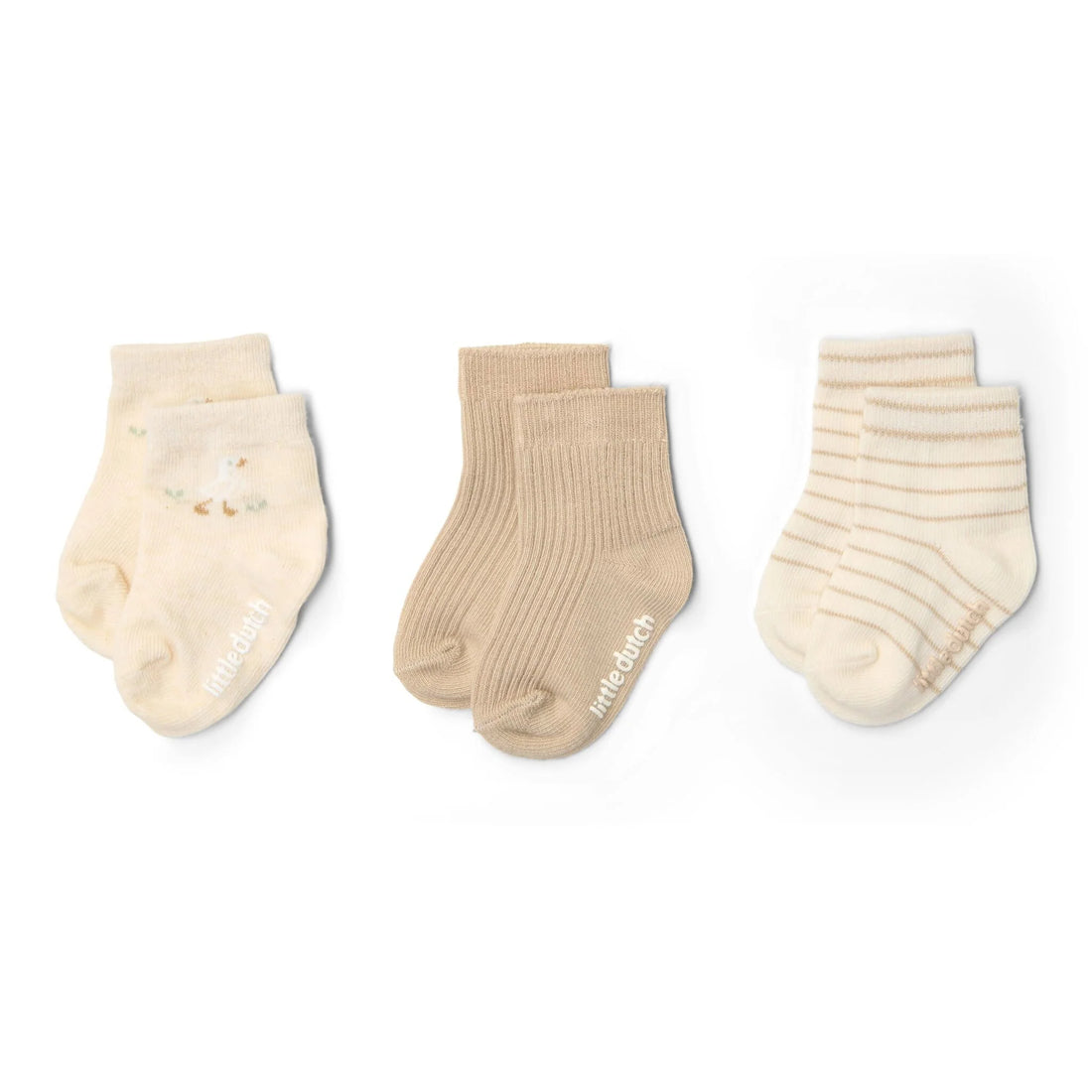 Little Dutch – Pack 3 Meias Multicolor Little Goose – Newborn Naturals