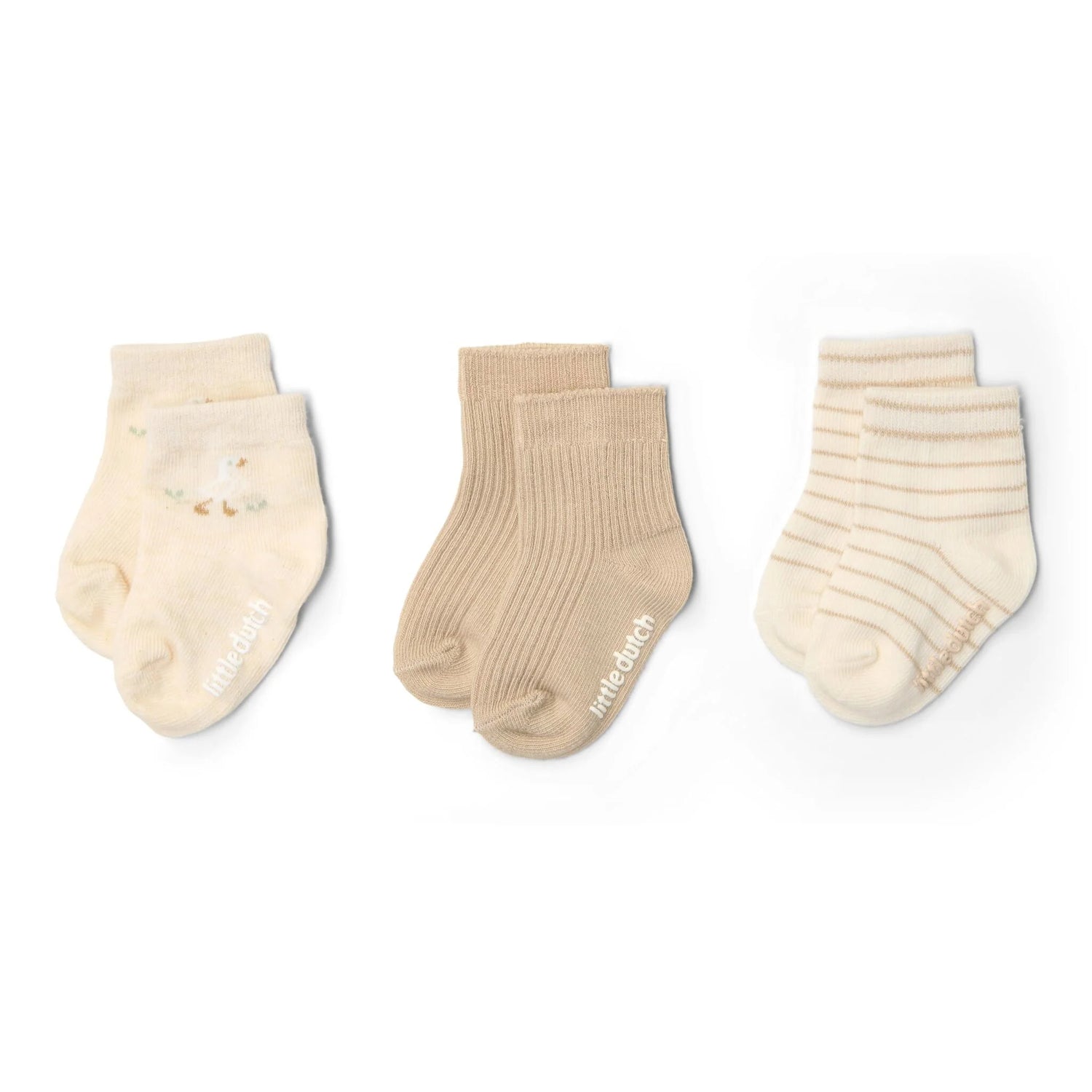 Little Dutch – Pack 3 Meias Multicolor Little Goose – Newborn Naturals