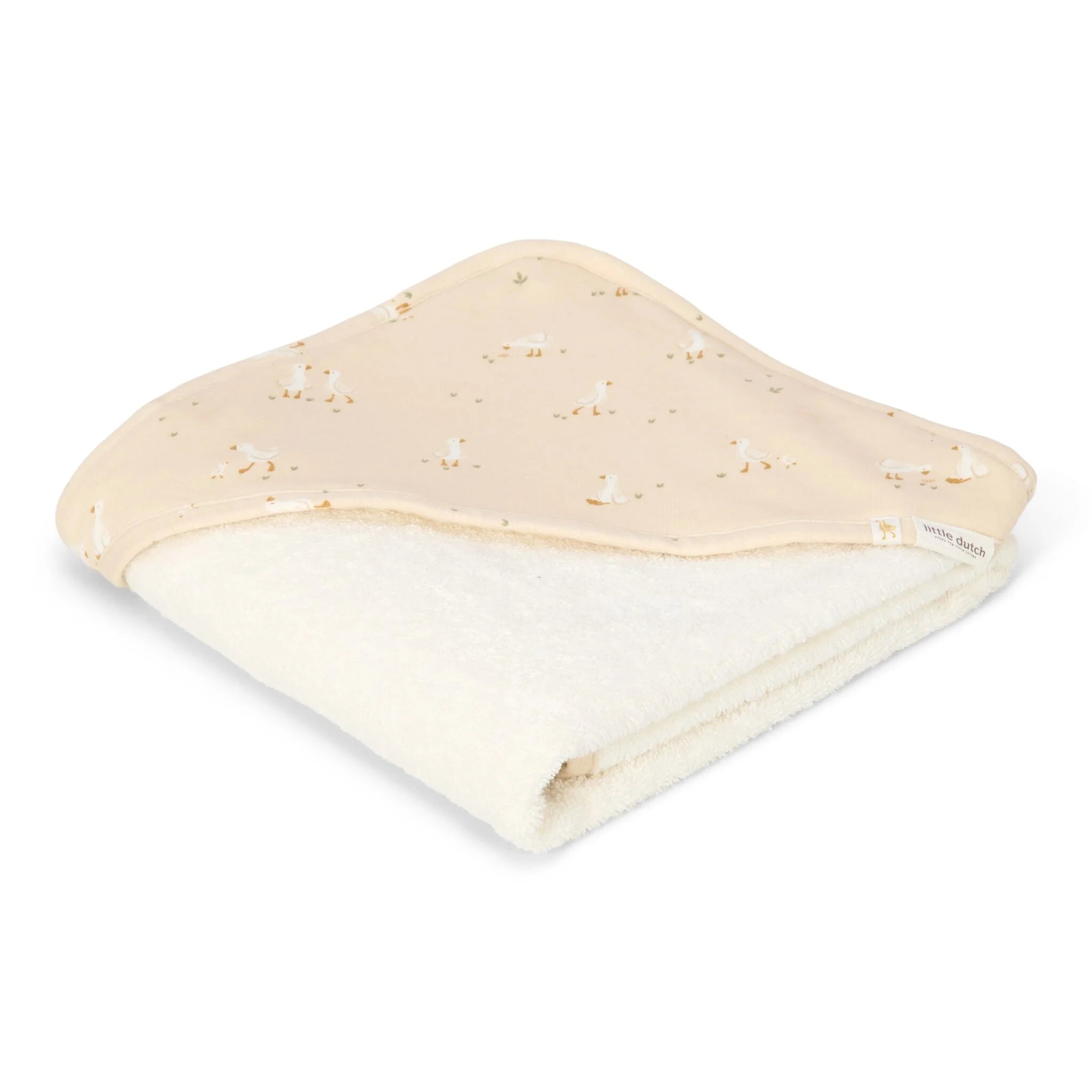 Hooded Towel – White – 75x75 cm – Newborn Naturals – Little Goose