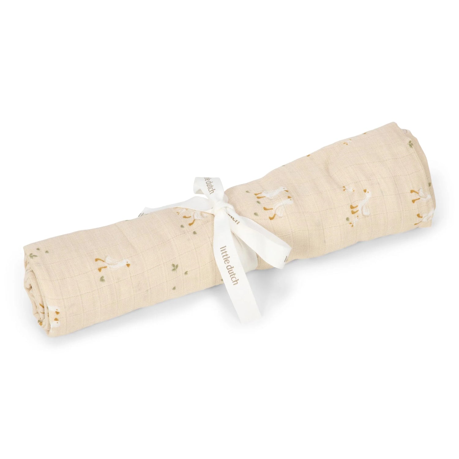 Large Museline Diaper – Beige – Newborn Naturals – Little Goose (120x120 cm)