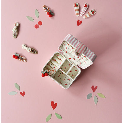Cherry and Striped Jewelry Box