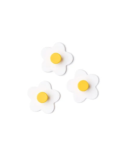 Juego de Colgadores de Pared Flower Blanco (3 unidades)