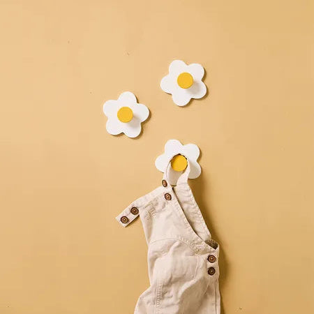 Conjunto de Cabides de Parede Flower Branco (3 pcs)