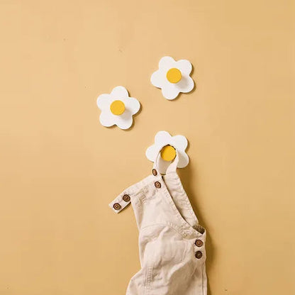 Juego de Colgadores de Pared Flower Blanco (3 unidades)