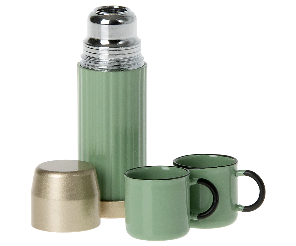 Garrafa térmica e copos - Menta