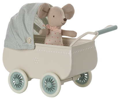 Baby stroller with mouse - Mint green