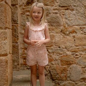 Mono rosa con estampado de loto de Fairy Garden – Little Dutch