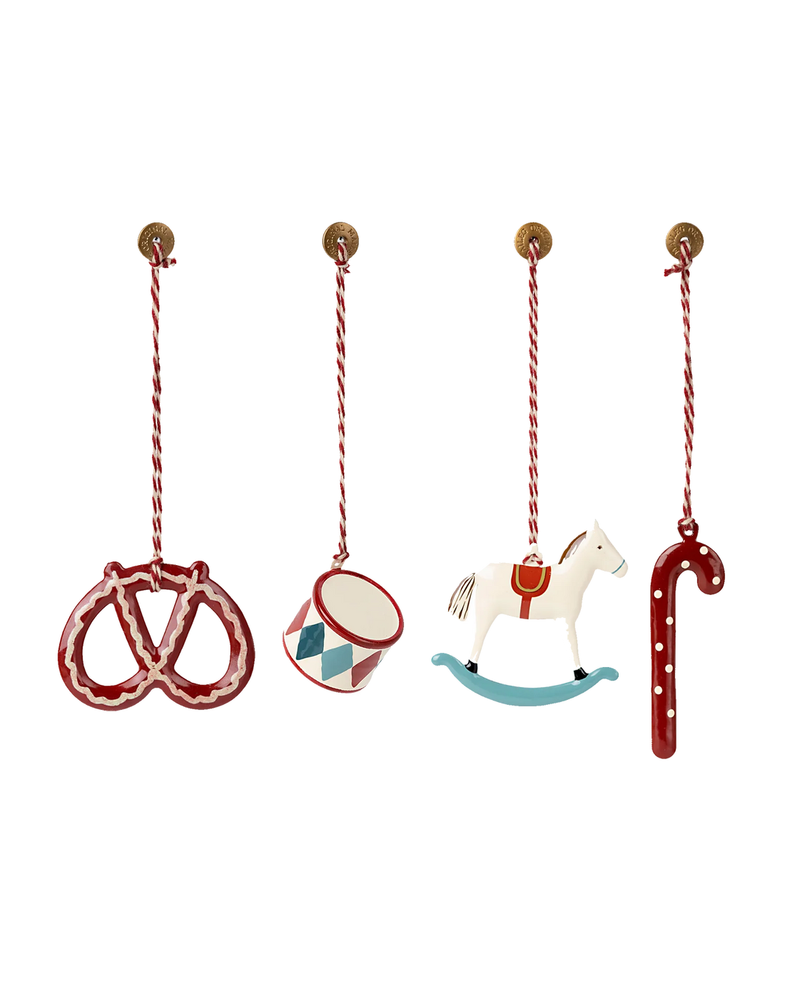 Maileg – Conjunto de Enfeites Metálicos Peter’s Christmas