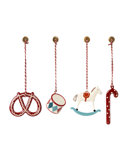 Maileg – Conjunto de Enfeites Metálicos Peter’s Christmas