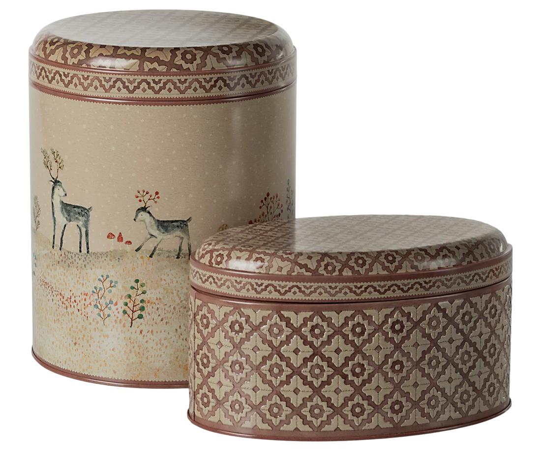 Caixinha de metal, Paraíso de inverno - Conjunto de 2 unid.