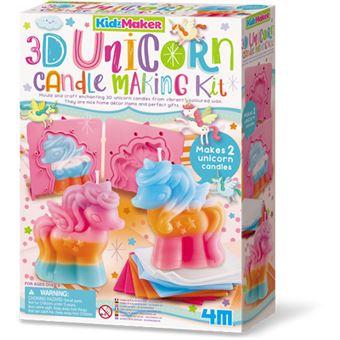 Kit 3D Velas em Forma de Unicórnio